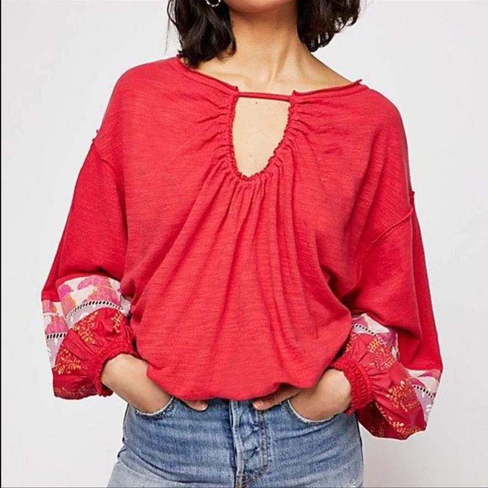 FREE PEOPLE red peasant top